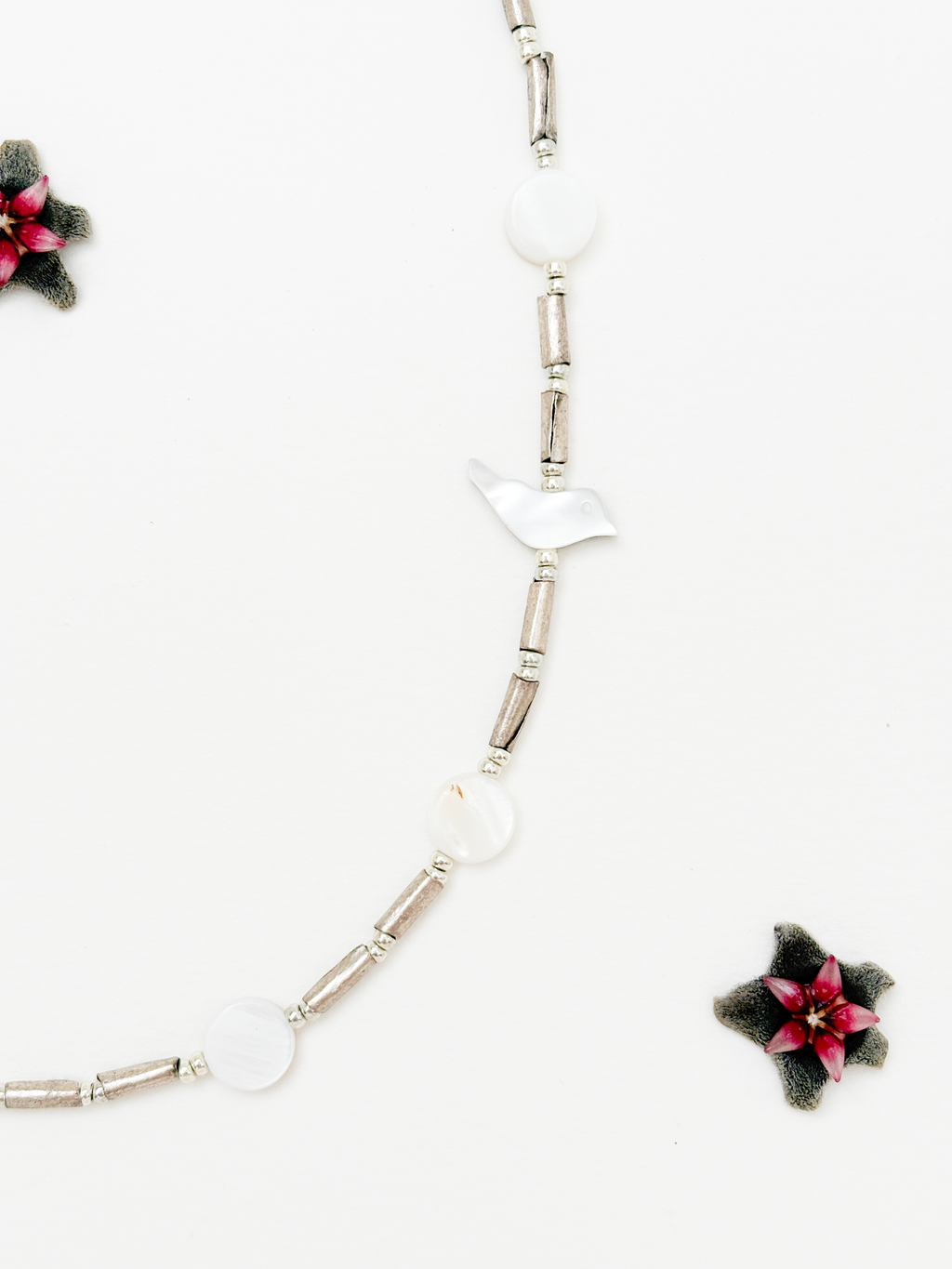 Mother of pearl bird necklace