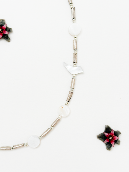Mother of pearl bird necklace